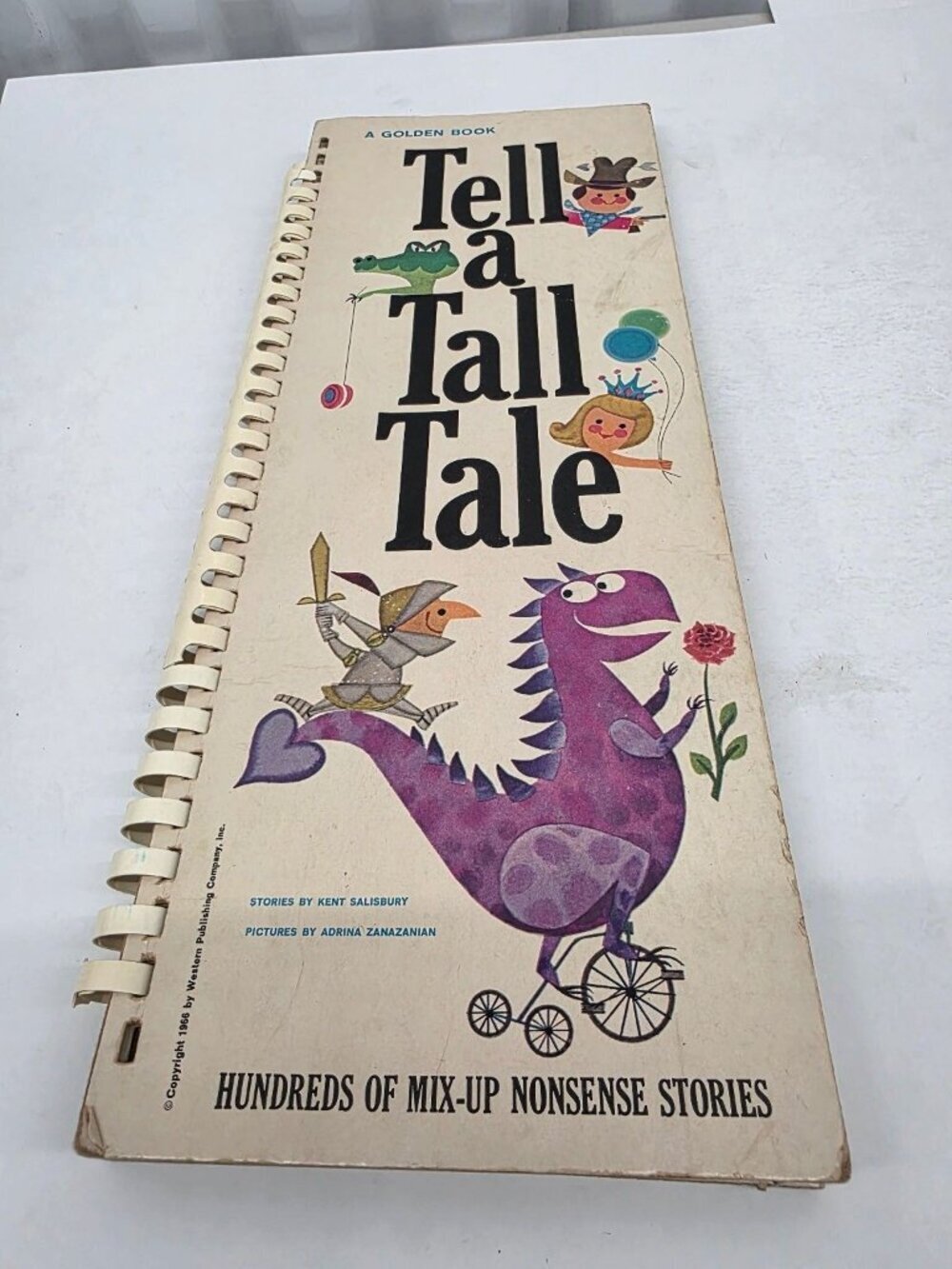 Tell a Tall Tale A Golden Book Mix-Up Nonsense Stories Spiral Board Game